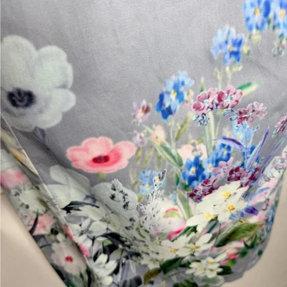 ASOS Maternity Gray Floral Waist Midi Dress Size 4 NWT - Picture 7 of 11